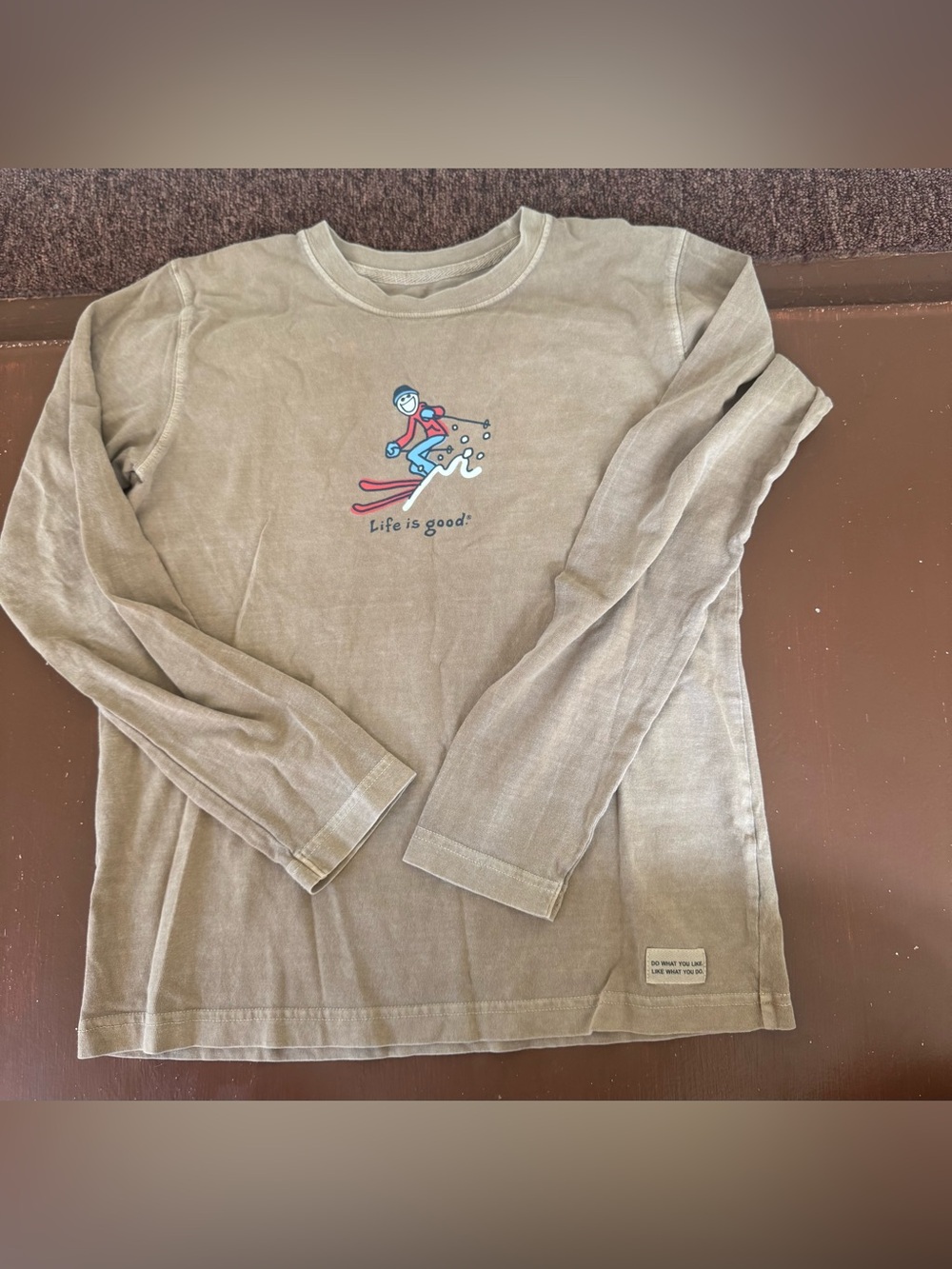 Life Is Good™ Youth Tab Ski Long Sleeve Shirt - L (10)